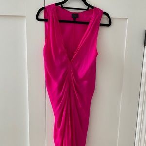 Hot Pink Silk Dress